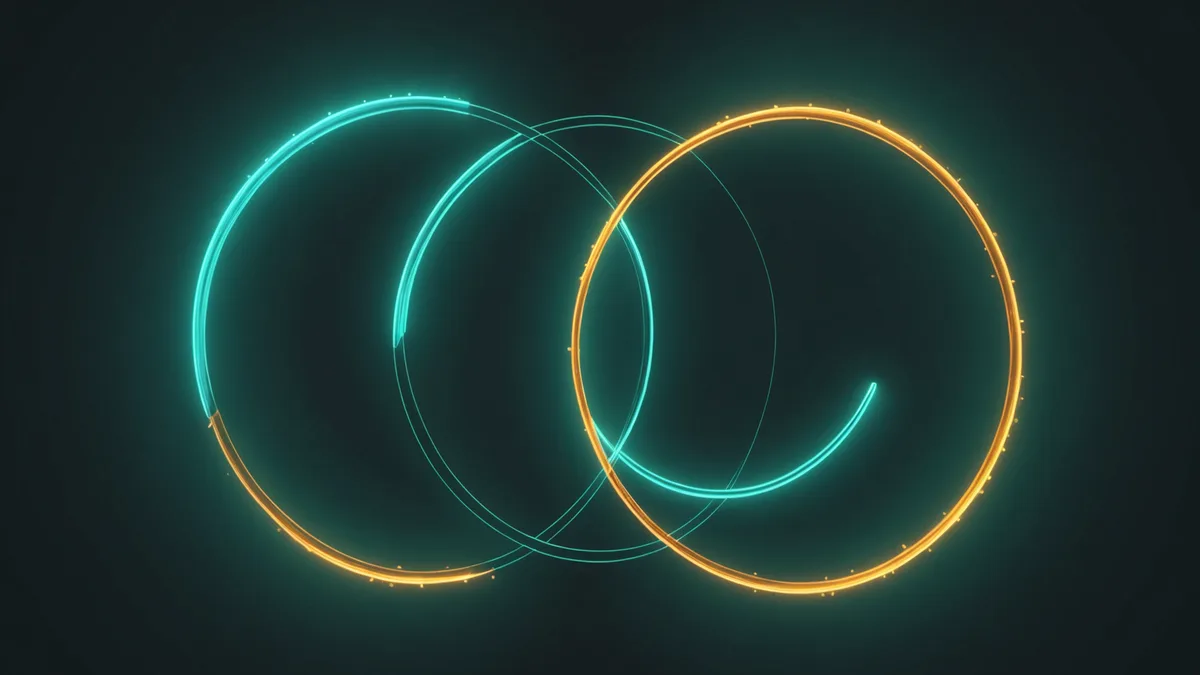 Abstract concept: feedback loop between engineering and finance